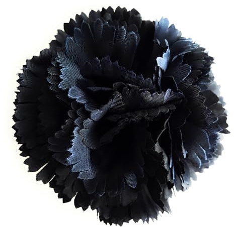 Garofani Fiori Tipici Fiamminghi Andalusia Ornamento Capelli Donna Ballo Fenicottero Fiore Fiamma Garofano Capelli Fiera di Aprile e Romeries, Nero Ø9cm