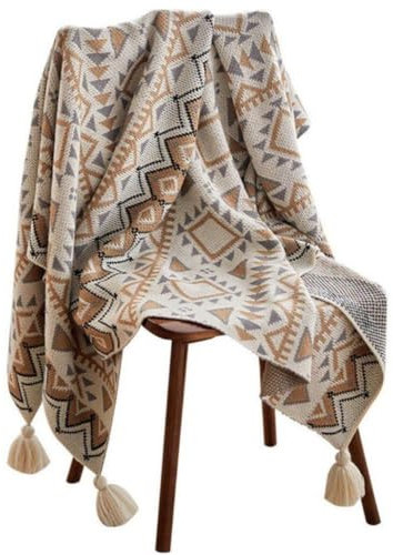 Haowul Stricks Werfen Decken Karierte Wandteppiche Quasten Warm Dicke Bettspitzen Wirft Eine Weiche Decke Für Couch Home Decor.