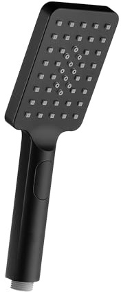 JOHO Duschkopf Groß mit 3 Strahlarten, Hochdruck Handbrause Wassersparend mit Antikalk-Funktion, Duschbrause Shower Head für Baden Schwarz
