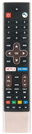 VINABTY Neu Fernbedienung Ersatz für METZ RMG2A Android TV S9A62A 539C-267706-W050 43DQ3652A 49DQ3652A 58DG2A52B 50DG2A52B 65DS9A62A 65DQ3652A 55DG2A52B 55DS9A62A 55DQ3652A Remote Controller