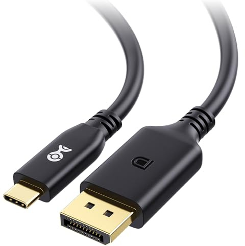 Cable Matters [VESA-zertifiziert] 40Gbps USB C DisplayPort 2.1 Kabel 2m | 8K@120Hz, 4K@480Hz, Thunderbolt 4 DisplayPort Kabel, DP40, Schwarz, nicht für tragbaren USB-C-Monitor