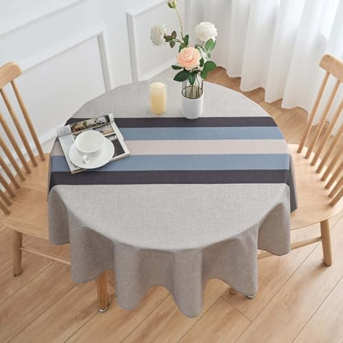 Arwllzz Tovaglia Antimacchia 140x140 Quadrata Bianche Tovaglie Lino Impermeabile Copritavolo Cucina Beige Autunnale Tovaglia Elegante per Soggiorno Matrimonio Interni Giardino Sala da Pranzo