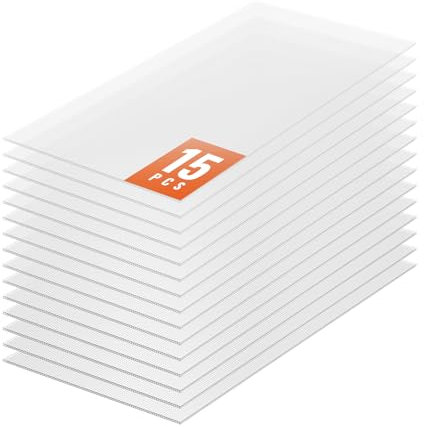 VEVOR Plaque en Polycarbonate, 1210x605x6 mm, Panneaux de Toit en Feuilles, Lot de 15, Toiture Plastique Ondulé Imperméable, Protection Contre UV, Transparent, Résistant aux Chocs, pour Serre, Jardin