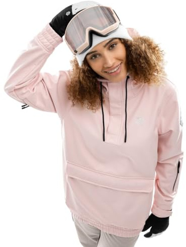 SIROKO - Veste de Snowboard avec Poche Kangourou pour Femme W3-W Arlberg - M - Rose