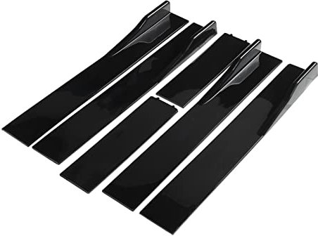 Winglet Diffusor 1 Paar 2M Für F10 F11 G30 G31 5 Serie Universal Auto Seitenschweller Verlängerung Rocker Panels Lip Splitter Schwarz ABS Auto ExteriorAccessories Seitenschweller(D-Model Black)