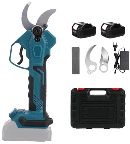 Troncarami elettrico senza fili professionale Ø 10 – 40 mm con batteria da 15.000 mAh e display LCD – Attrezzo da giardino ideale per tagliare alberi da frutto, cura arbusti e lavori legnosi (2