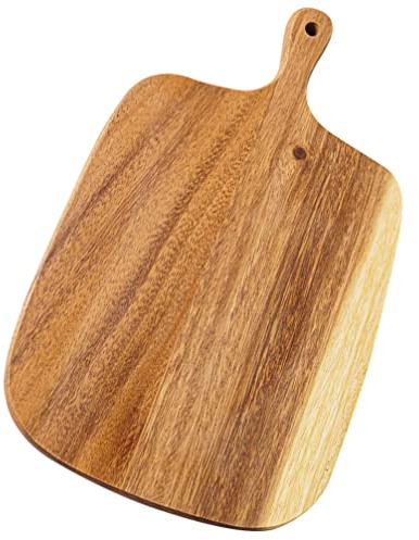 LaYiQimn Schneidebrett Holzschneidebrett mit Griff Holzschneidebrett Pizzaschaufel Fleischbrot Servierbrett Wurstbrett Hackblöcke Desserttablett für Obst Gemüse Käse