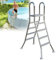 ACXIN Scala da piscina in acciaio inox, colore argento, antiscivolo, per piscina e piscina, altezza fino a 135 cm, portata fino a 150 kg