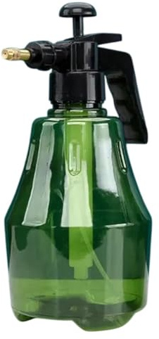 1 5L Manual Pressure Sprayer Featuring Adjustable Nozzle for Custom Spray Patterns, Transparent PET Bottle for Easy Water Level Monitoring in Gardening (blackish green)