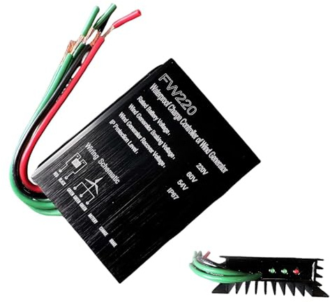 AISINILALAO Controlador de Carga de turbina eólica MPPT de 12000 W, Controlador de generador eólico MPPT Impermeable IP67 de 12 V 24 V Auto Match MPPT para iluminación