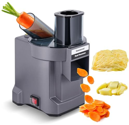 Cortador eléctrico de verduras – Cortador de verduras multifuncional con 3 modos de corte para rebanar, cortar en dados y triturar frutas y verduras