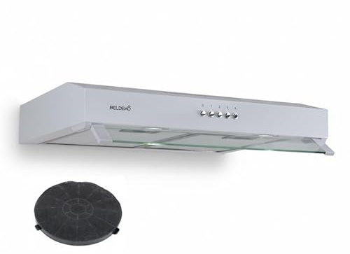 Hotte casquette Rivage 60 cm en blanche - Performance A+ design extra-plat Beldeko