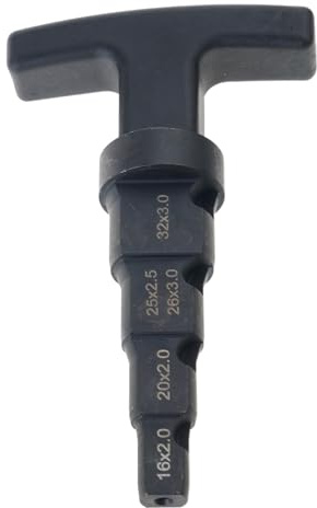 Pipe Deburring Tool Internal Pipe Chamfer Tool 4-in-1 Multi-Layer Calibration Reamer 16-32mm Plumbing Ratcheting Professional Plumbing Chamfering Device