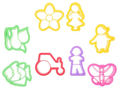 HOMSFOU Moule à Boucles D’Oreilles en Plastique pour Pâte Polymère – Kit de 8 Pièces Multifonctionnel pour Fabrication Bijoux en Argile – Emporte-pièces Mini pour Création Artisanale