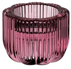 Villeroy & Boch – Fleur Gifts 2-i-1-ljusstake, cirka 60 x 45 mm, lila, vändbar design för stearinljus eller värmeljus, dekorativ inredningsaccessoar, högkvalitativt glas