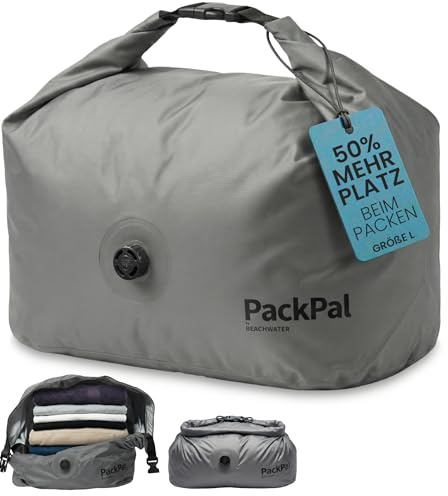 Beachwater PackPal Large 35L | Kompressionsbeutel Reise ohne Pumpe – Grau
