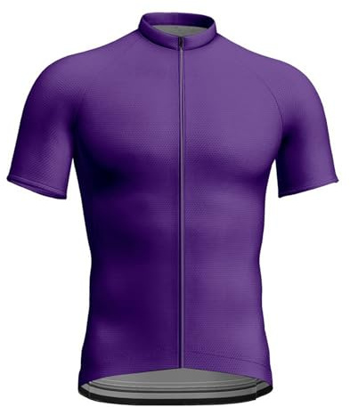 Mateju Tinta Unita Maglia Ciclismo Uomo Asciugatura Rapida, T Shirt Uomo Traspirante con Cerniera e 3 Tasche, Abbigliamento Ciclismo Leggero, Manica Corta Estivo Maglietta da MTB