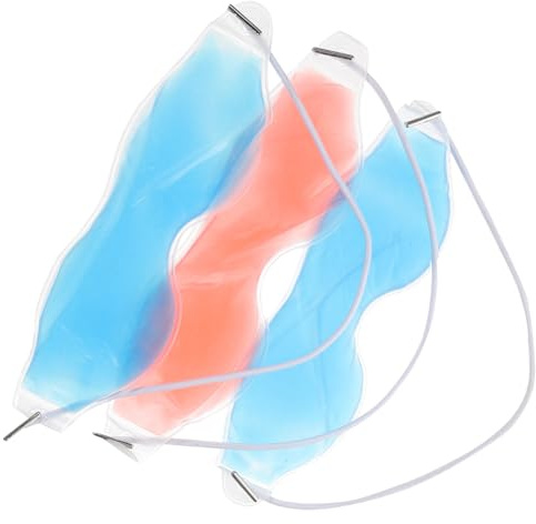 HOMSFOU Masque Couleur Aléatoire et Sommeil Réparateur Rafraîchissant 3 Pièces en Gel Pvc pour Soulager et Sécheresse Yeux pour Thérapie à Domicile