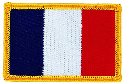 Rucksackaufnäher, Motiv: Französische Flagge, zum Aufbügeln