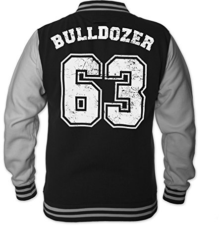 Bud Spencer, Bulldozer 63 College, giacca da uomo, colore: blu, Nero , M