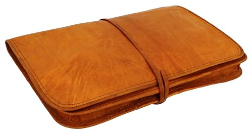 Gusti Laptoptasche Leder - Chris Damen und Herren Case Laptoptasche-15,6 MacBook Pro 15 Notebooktasche Vintage Braun Leder