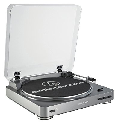 Audio-Technica AT-LP60USB - Tocadiscos de Correa con conexión USB, Plateado