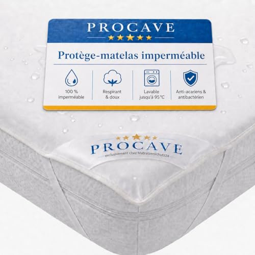 PROCAVE® Matratzenschoner 90x190 wasserdicht | Atmungsaktiver Matratzentopper mit Nässeschutz | Inkontinenzunterlage waschbar | Anti-Milben Bettunterlage | Premium Matratzenauflage Made in Germany