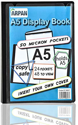 Arpan Präsentationsmappe mit 24 Taschen, A5, für Profis, Business, Studenten, Projekte, Schule, Universität und persönlichen Gebrauch