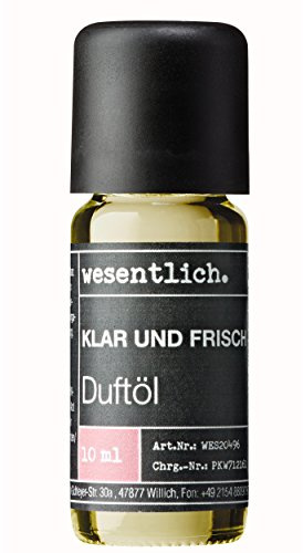 wesentlich. Duftöl Klar und Frisch 10ml - feiner Duft für Diffuser und Lampe - als Raumduft oder zur Kerzenherstellung - pure Premium Öle aus Deutschland