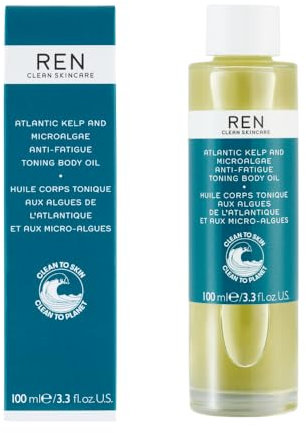 REN Clean Skincare - Atlantic Kelp and Microalgae Anti-Fatigue Body Oil 100 ml Black