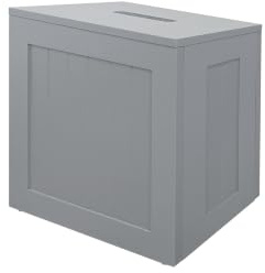 Saxony® Bathroom Storage Tidy Box Wooden Small Toilet Cleaning Product Furniture Unit Grey Crisp Finish Cupboard Decor Slim Floor Standing Design cabinets