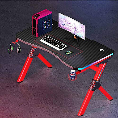 Escritorios de computadoras de iluminación de RGB, escritorios de computadoras, juegos de escritorio, escritorios para casas, escritorios, escritorios e-sports e-sports curvados,120*60*75cm