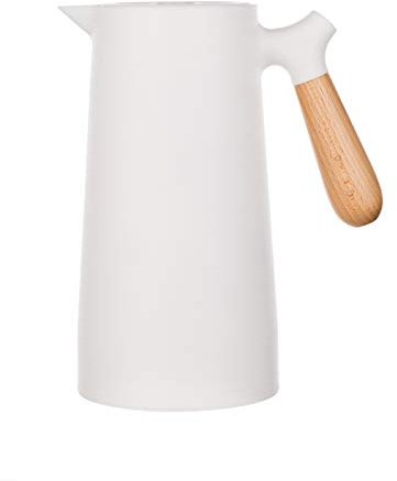Cruche Isolée,carafe Thermique,pot D'isolation En Acier Inoxydable,cafetière à Double Paroi Isolée Sous Vide,rétention De Chaleur 24 Heures,pour Café,thé,thé Au Lait,boisson, Etc (Blanc)