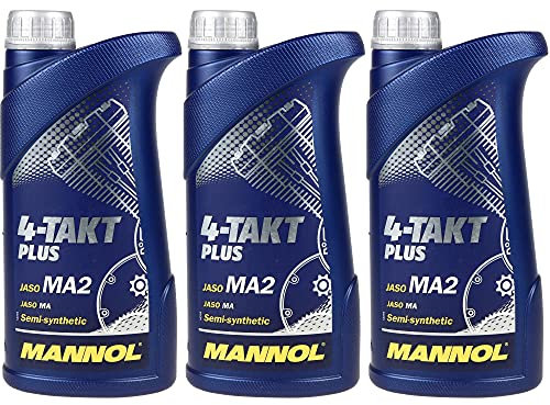 QR-Parts Set 85459585 MN7202-1 3x1 Liter Original MANNOL Motoröl 4-Takt Plus 10W-40 Motorradöl Bike Oil
