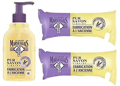 Le Petit Marseillais Seife Pur Savon 300 ml & 2x Nachfüllbeutel 250 ml