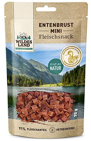 Wildes Land - Entenbrust Mini - 8 x 70 g - Hundesnack - Hundefutter - Getreidefrei