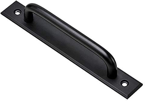 Haustürgriffe für Holztüren,Aluminiumlegierung,Schiebetürgriff,Schranktürgriffe,Scheunentor,Gartentor,Schuppen,Griffe,Massivgriff,Möbelgriffe (weißer Lochabstand:224 mm) (schwarzer Lochabstand:128 mm)