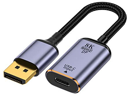 xiwai Typ C Buchse USB-C 3.1 Quelle auf Displayport DP 1.4 Sink HDTV Kabel 8K@60hz 4K@120hz für Tablet Phone Laptop