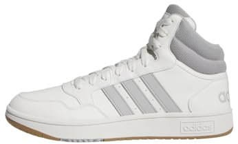 adidas Herren Hoops 3.0 Mid Lifestyle Basketball Classic Vintage Shoes Schuhe, Core White/Grey Two/Gum, 42 EU