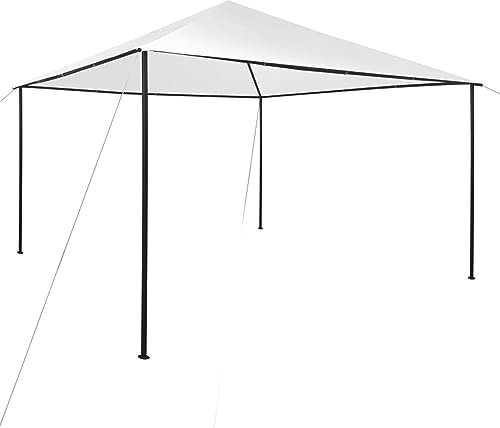 ZEYUAN Pavillon, Faltpavillon, Pergola, Partyzelt, Standmarkise, Sonnenzelt, Garten Pavillion, Grillpavillon, 4x4x3 m Weiß 180 g/m²