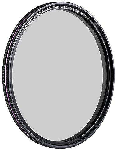 Kase Wolverine Revolution 95 mm magnetischer ND4 2-Stop-stoßfester optischer Glasfilter mit violettem Ring und Adapter