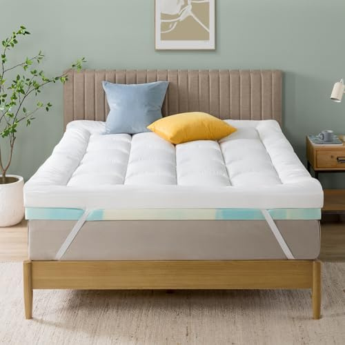 Zinus Topper Materasso 160x190 cm – Spessore 10 cm – Schiuma Cooling Airflow – Traspirante e a Rigidità Media – Certificato OEKO-TEX – Lavabile in Lavatrice