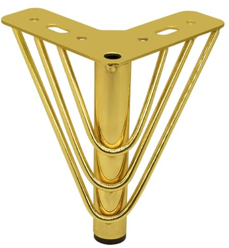 KITANDOVE Replacement Metal Furniture Foot for Cabinet Sofa Couch Legs Elegant Design for Tables Tv Cabinets and More Easy to Install Height Finish