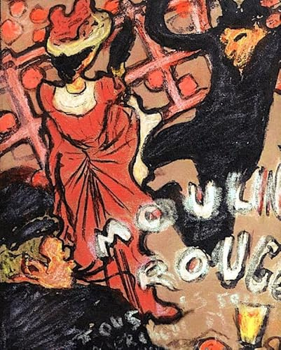DTAUPREB Malen nach Zahlen-Sets Moulin Rouge DIY-Ölgemälde digitales Malen nach Zahlen-Sets auf Leinwand Dekoration Geschenk