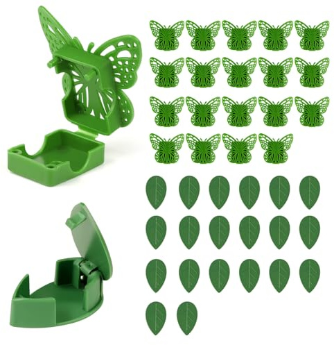 Funtery 40 Stück Pflanzenclips, Pflanzenclips für Kletterpflanzen Pflanzenhalter Pflanzenklammern Selbstklebend Pflanzen Clips Wand Pflanzenklammern Wandbefestigung für Pflanzen Sicherung Unterstützt