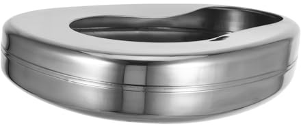 IWOWHERO Bedpan Heavy Duty for Elderly Patients in Portable Stainless Steel, Nighttime Friendly and Bedridden Individuals for Use Nursing Homes and Hospitals