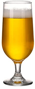 Jarras de cerveza Jarras Vasos de cerveza Juego de 5 jarras de cerveza de 290 ml Estilo tulipán Vasos para cerveza real Ideales para fiestas Vasos reutilizables Jarras de cerveza de vidrio fácile