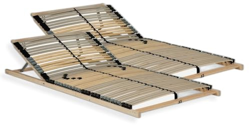 Sleepneo Lattenrost 180x200 cm – Verstellbares Kopfteil 42 Latten 7-Zonen Belastbar bis ca. 140 kg Birkenschichtholz Selbstmontage Made in Germany
