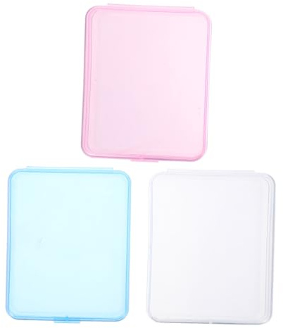BESTYASH Contenitore da Viaggio per Cotone Idrofilo 3 Pezzi in Plastica con Scomparti Separati Organizer Bagno Versatile per Piccoli Oggetti e Spugne Trucco Casa e Viaggio