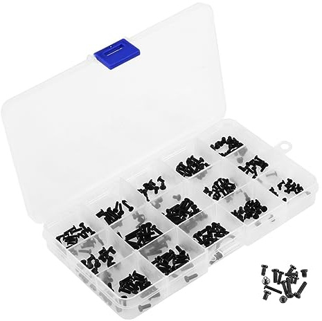 NUOBESTY 300 Piezas Tornillos Asortidos para Reparación de Ordenadores Portátiles Accesorios para Pc para y Color Caja Color